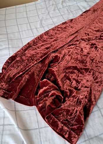 Free People Silk Extreme Wide Leg Velour Size 25 Pants - Görsel 7