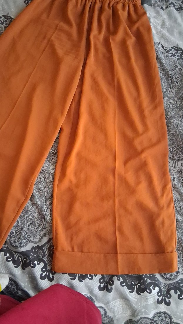 Kadın Rahat Kesim Uzun Kumaş Pantolon - Görsel 3