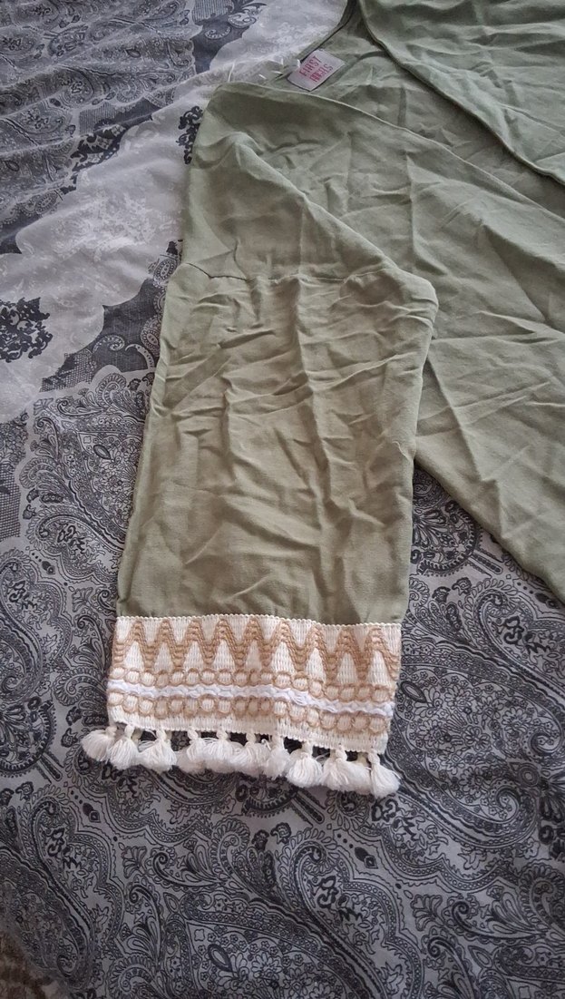 Uzun Kollu Bohem Nakışlı Kadın Kimono - Görsel 3