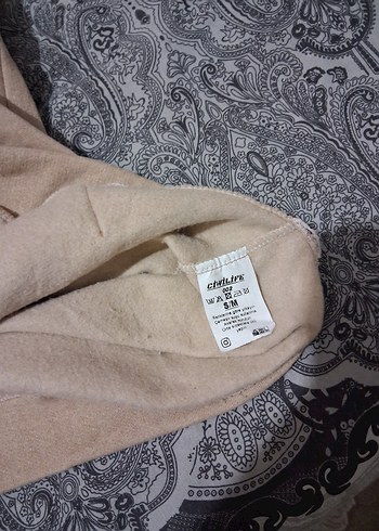 Bej Kapüşonlu Baskılı Kadın Sweatshirt - Görsel 3