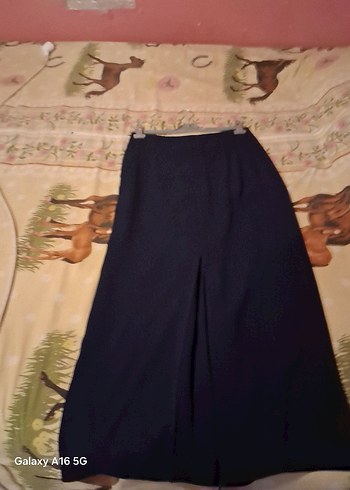 Drapeli Siyah Midi Kalem Etek - Görsel 2