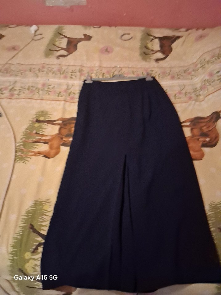 Drapeli Siyah Midi Kalem Etek - Görsel 2