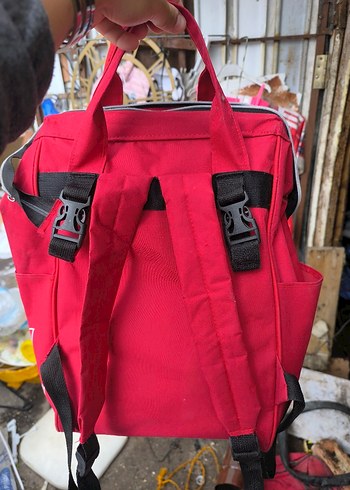 Kırmızı Bebek Bakım Çantası - Görsel 2