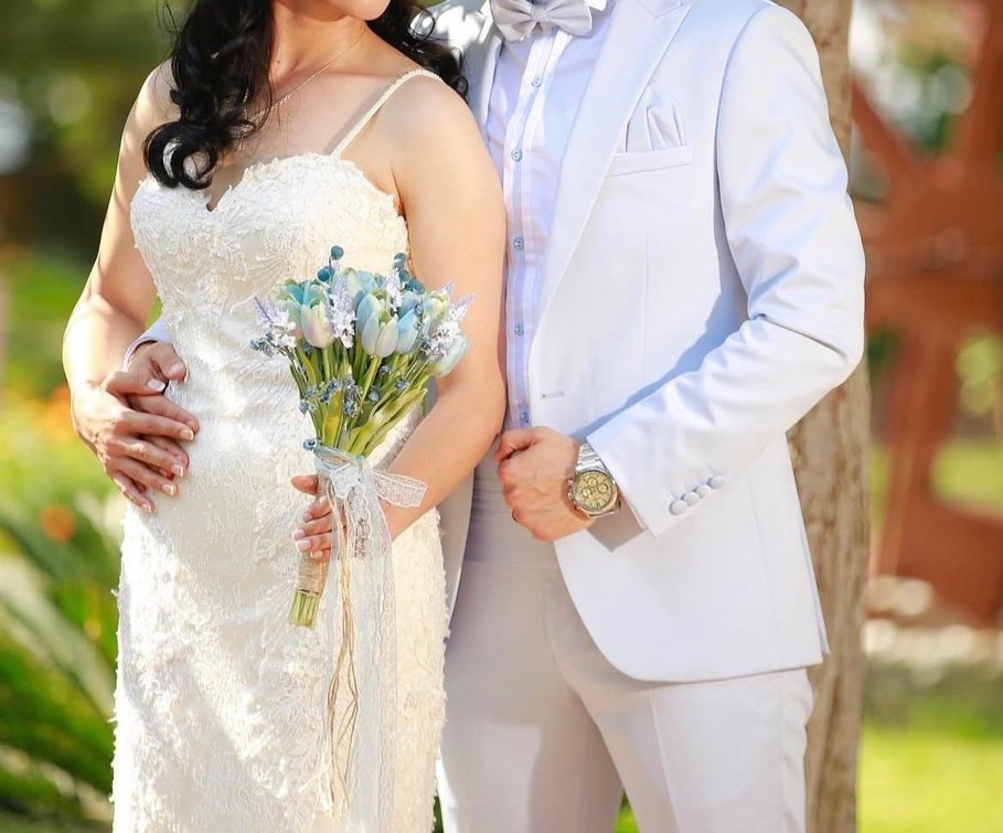 Straplez A Kesim Uzun Beyaz Gelinlik - Görsel 2