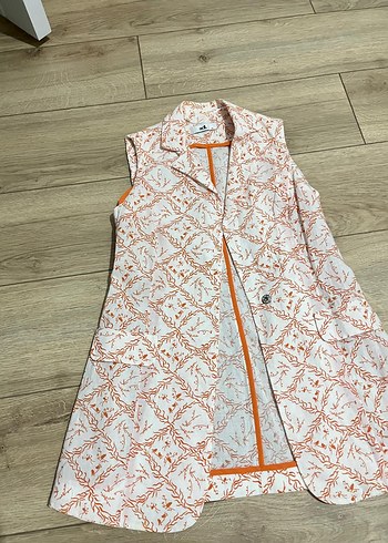 Düğmeli Bohem Uzun Kadın Yelek - Görsel 3