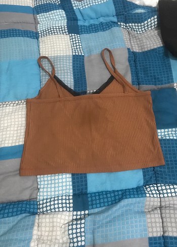 Kahverengi İnce Askılı Kadın Atlet - Görsel 2