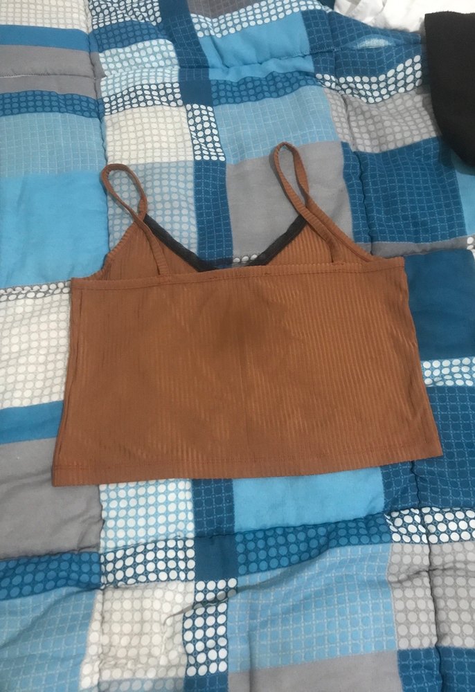 Kahverengi İnce Askılı Kadın Atlet - Görsel 2