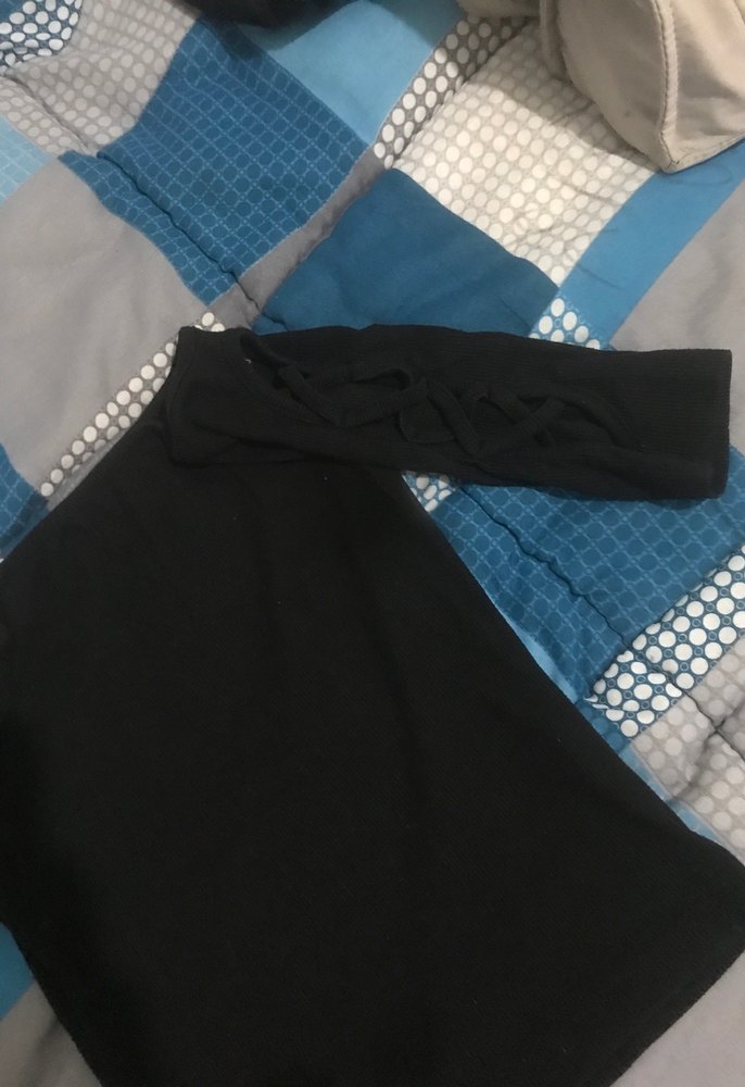 Kadın Siyah Uzun Kollu Triko Bluz - Görsel 2