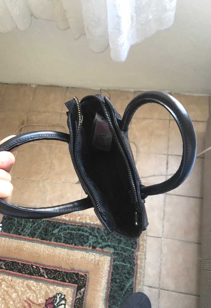 Siyah Deri Kadın El Çantası - Görsel 2