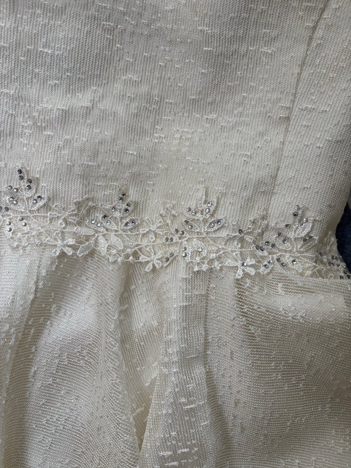 Beyaz - Boyundan Bağlamalı - Kuyruklu Kısa Elbise - Görsel 2