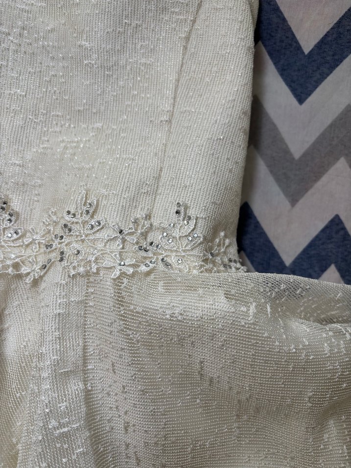 Beyaz - Boyundan Bağlamalı - Kuyruklu Kısa Elbise - Görsel 3