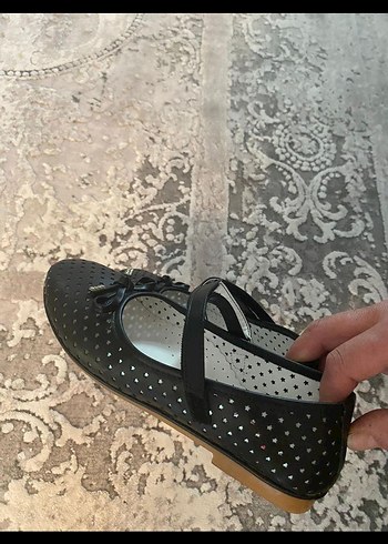 Kız Çocuk Siyah Tokalı Babet Ayakkabı - Görsel 2