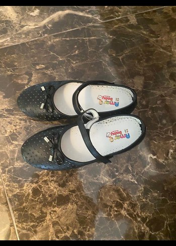 Kız Çocuk Siyah Tokalı Babet Ayakkabı - Görsel 3