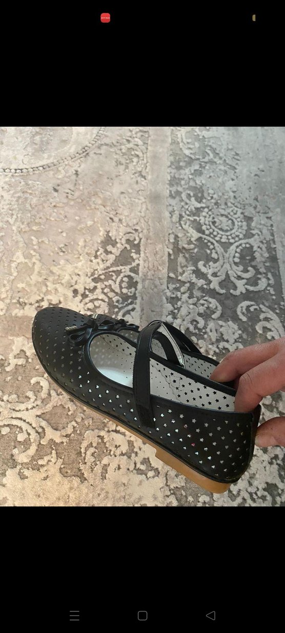 Kız Çocuk Siyah Tokalı Babet Ayakkabı - Görsel 2