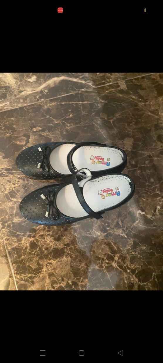 Kız Çocuk Siyah Tokalı Babet Ayakkabı - Görsel 3