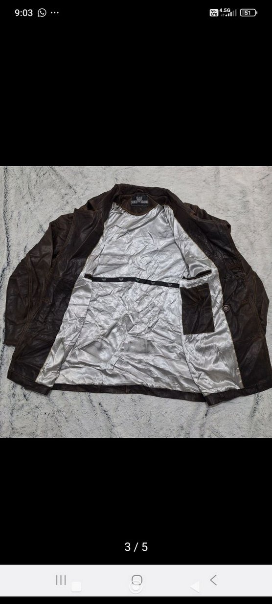 GİORGİO ARMANİ Orjinal Deri Erkek Ceket - Görsel 4