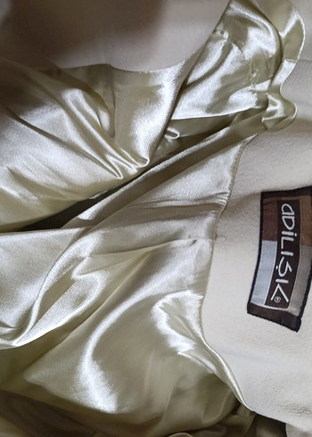 Beyaz Midi Düğmeli Günlük Kaban - Görsel 4