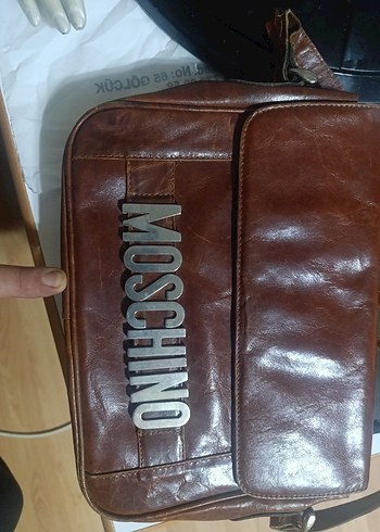 Moschino Kahverengi Deri Kadın Çanta - Görsel 3