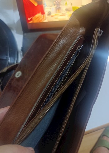 Moschino Kahverengi Deri Kadın Çanta - Görsel 4