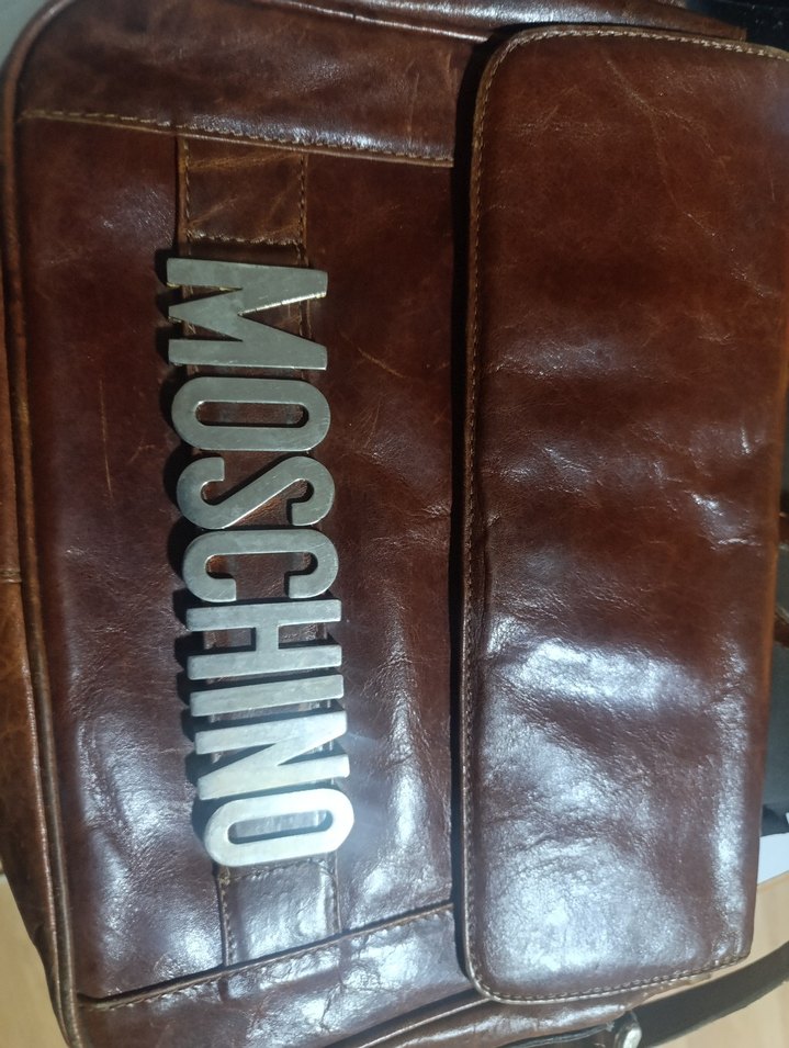 Moschino Kahverengi Deri Kadın Çanta - Görsel 2