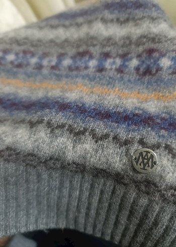 Bohem Gri Örgü Kadın Kazak - Görsel 3