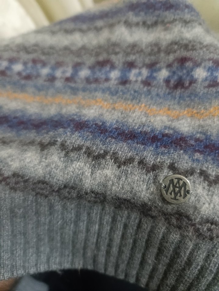 Bohem Gri Örgü Kadın Kazak - Görsel 3