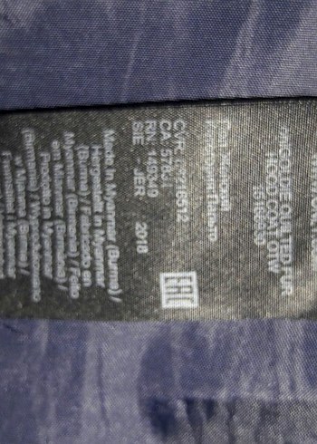 Kadin Polyester Kapjonlu Elyaf Mont Boy 80 Beden56 60 kol 66 - Görsel 2