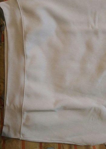 Beyaz Basic Keten Tişört - Görsel 10