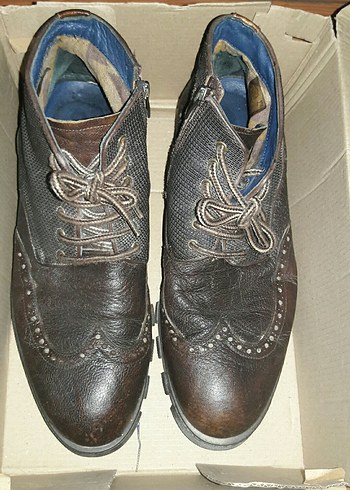 Erkek kahverengi fermuarli bagcikli Bot Hotic marka - Görsel 2