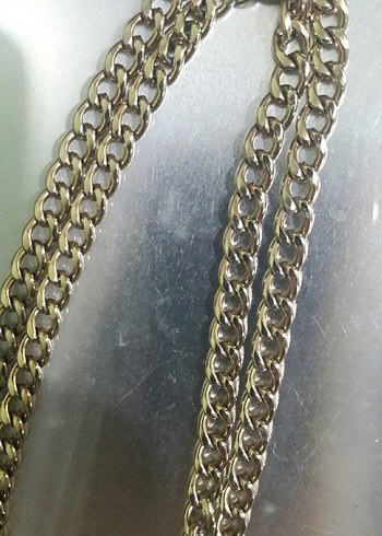 Uzun Altın Kaplama Celik Zincir - Görsel 8