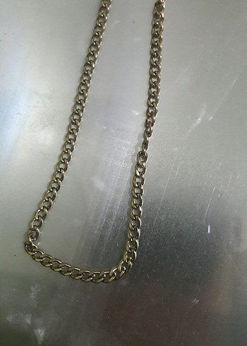 Uzun Altın Kaplama Celik Zincir - Görsel 4