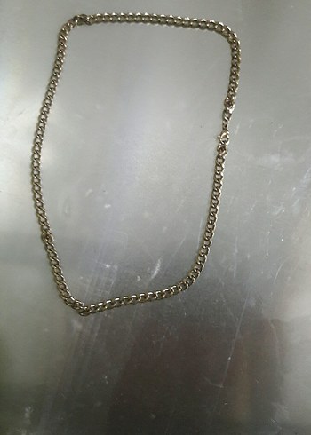 Uzun Altın Kaplama Celik Zincir - Görsel 5