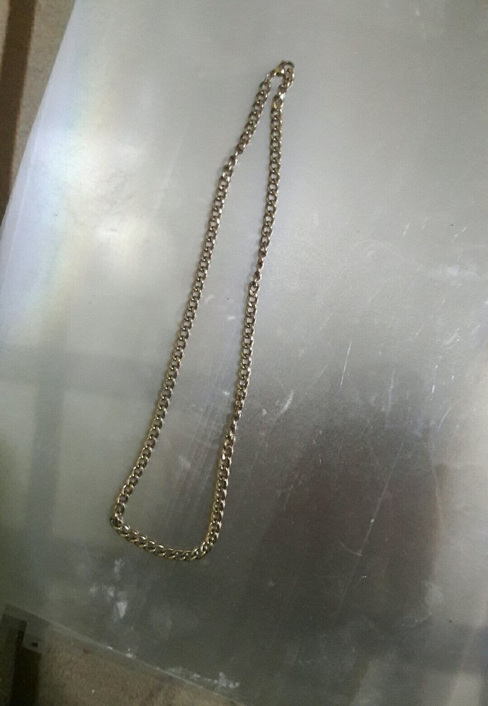 Uzun Altın Kaplama Celik Zincir - Görsel 2