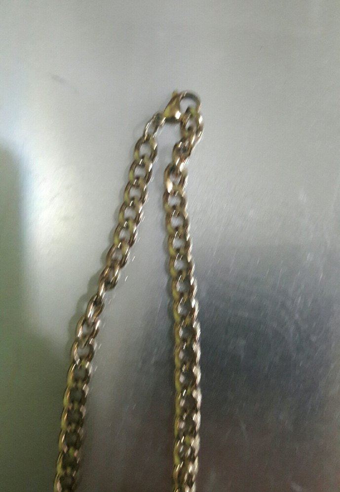 Uzun Altın Kaplama Celik Zincir - Görsel 3