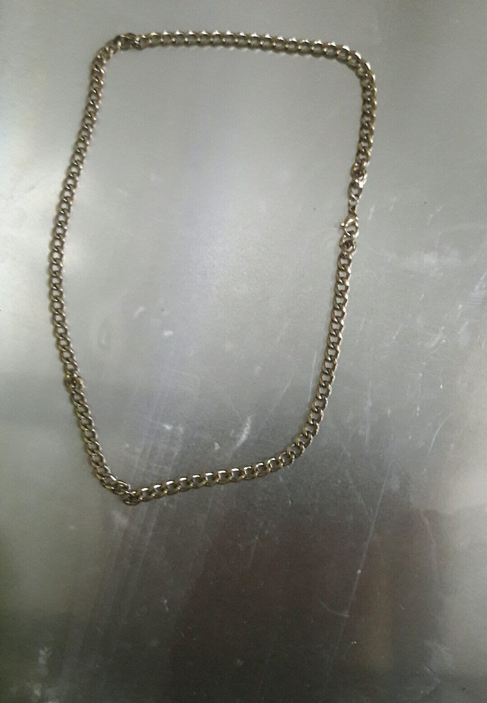 Uzun Altın Kaplama Celik Zincir - Görsel 5