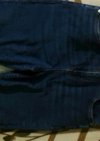 Lacivert Kemerli belinde lastikvar Pantolon kot jeans likrali - Görsel 18