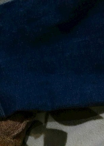 Lacivert Kemerli belinde lastikvar Pantolon kot jeans likrali - Görsel 7