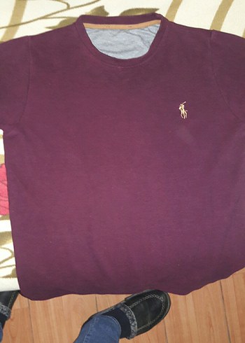 Bordo Erkek Uzun Kollu Pamuklu Tişört - Görsel 2