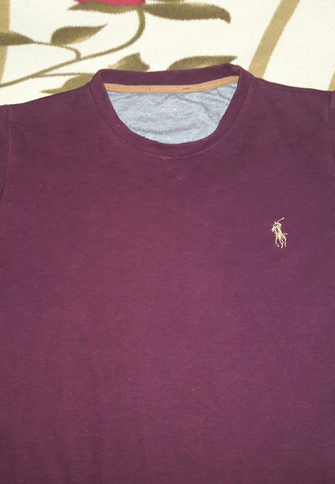 Bordo Erkek Uzun Kollu Pamuklu Tişört - Görsel 5