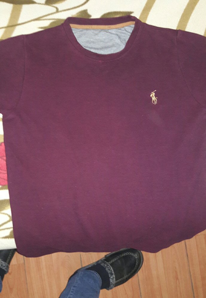 Bordo Erkek Uzun Kollu Pamuklu Tişört - Görsel 2