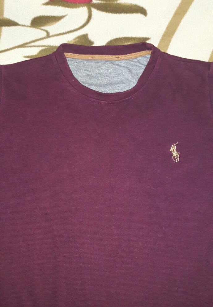 Bordo Erkek Uzun Kollu Pamuklu Tişört - Görsel 4