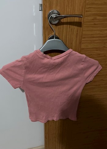 Kız Çocuk Pembe Kısa Kollu Basic Tişört - Görsel 3