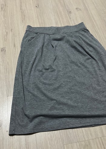 Gri Midi Hamile Eteği - Görsel 2