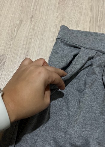 Gri Midi Hamile Eteği - Görsel 4