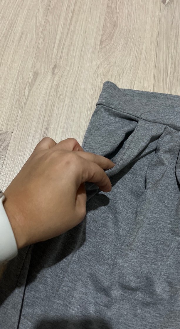 Gri Midi Hamile Eteği - Görsel 4