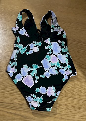 Çiçek Desenli Düğmeli Kadın Mayo - Görsel 2