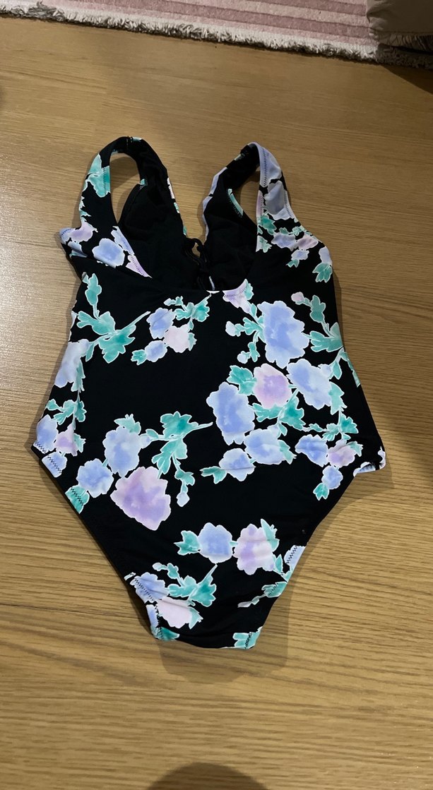 Çiçek Desenli Düğmeli Kadın Mayo - Görsel 2