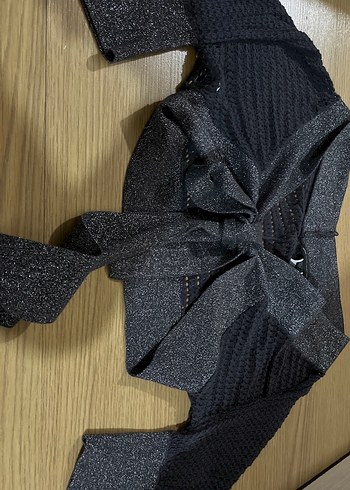 Kız Çocuk Gri Triko Bolero - Görsel 3