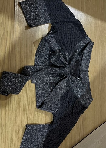 Kız Çocuk Gri Triko Bolero - Görsel 2