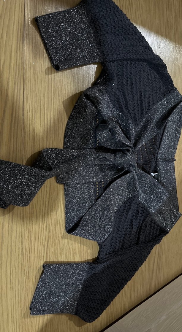 Kız Çocuk Gri Triko Bolero - Görsel 3